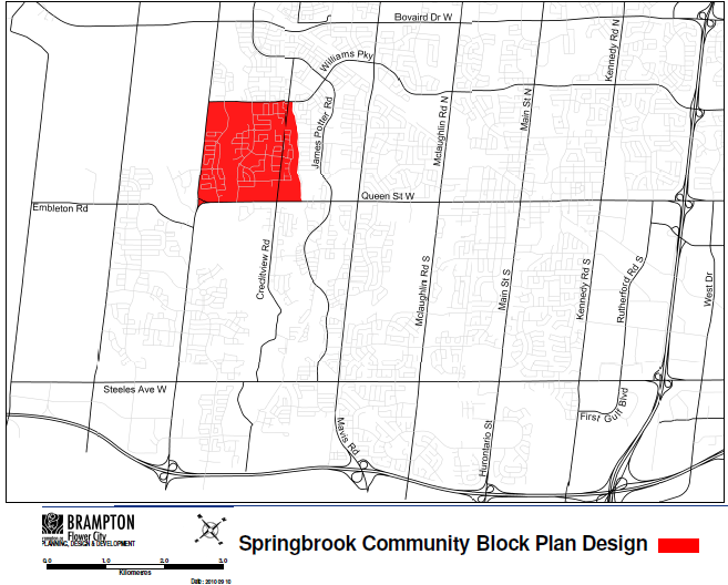 Street Map highlighting the community location