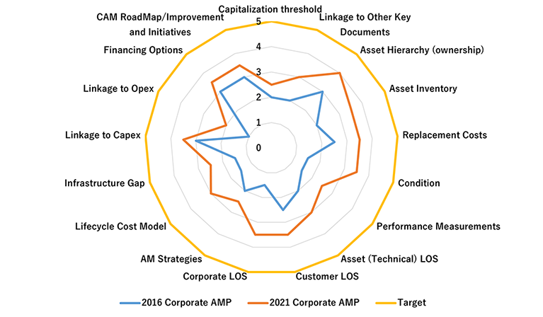 diagram demonstrating asset management program maturity