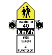 Flashing 40 Sign